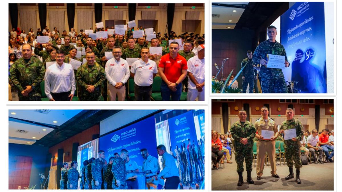 28 soldados de la Sexta Brigada se formaron en el marco de la Escuela Empresarial de la Cámara de Comercio de Ibagué